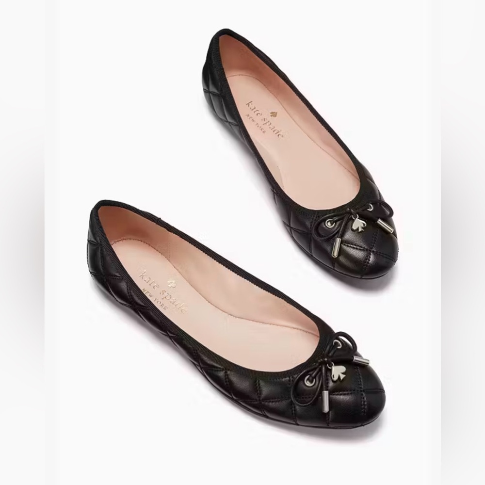 Kate Spade Black Quilted Ballet Flats